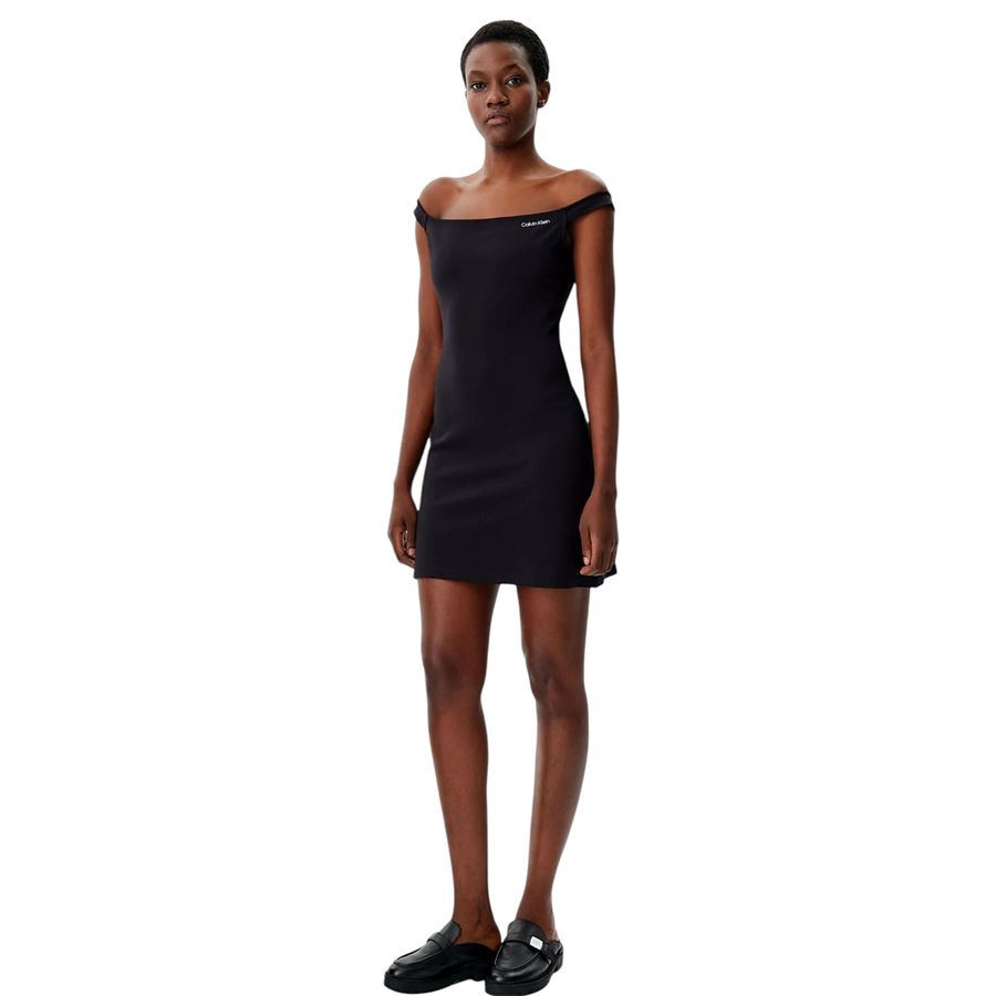 Logo milano bardot dress vestito da donna Calvin Klein | J20J225541BEH